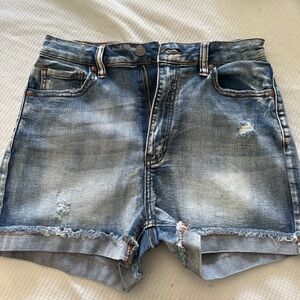 Fashion Nova Distressed Blue Jean Shorts
